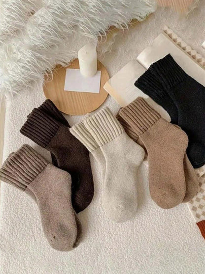 5-Pack Women's Fleece-Lined Winter Socks