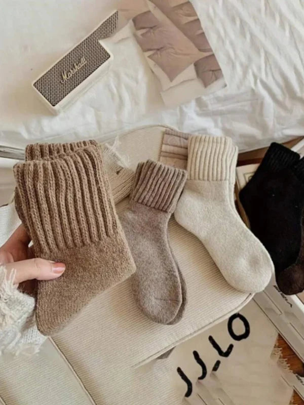 5-Pack Women's Fleece-Lined Winter Socks