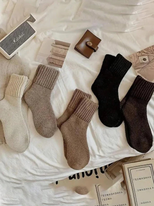 5-Pack Women's Fleece-Lined Winter Socks