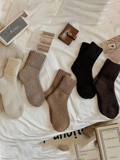 5-Pack Women's Fleece-Lined Winter Socks